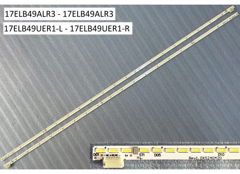 VESTEL 49UD9400 Led bar, 17ELB49ALR3 4014PKG 98EA L-Type, R-Type, Tv Ledleri VESTEL 49UD9400 Led bar, 17ELB49ALR3 4014PKG 98EA L-Type, R-Type, Tv Ledleri